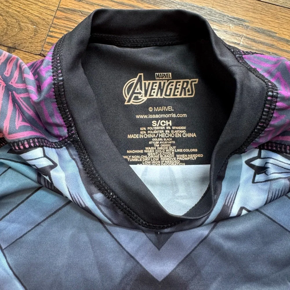 Marvel Avengers Black Panther Youth Rash Guard Shirt NWOT | Isaac Morris Size S